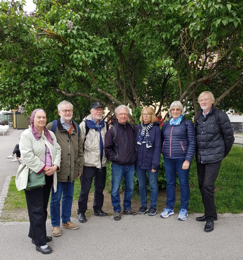 Medlemmarna som deltog i vandringen på Söder i Stockholm.